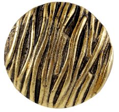 Round Bark Shape Antique Golden Aluminium Dresser Knob